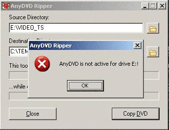 As part of the protection strategy, when the Alpha-DVD agent is active some popular DVD-ripping programs may not work correctly while accessing the protected disc.