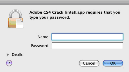 The dialog box requests the user’s password.