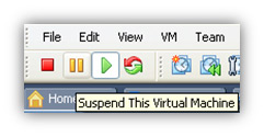 Suspending VMware operating systems creates a .vmem file on the host system.