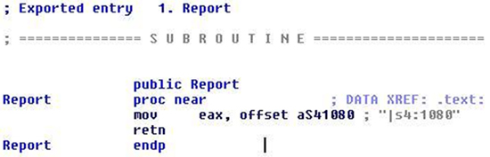 Export function Report.