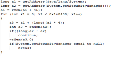 Setting getSecurityManager to null.