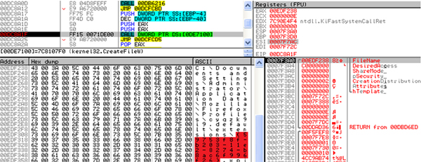 Creating/dropping the actual .xpi file. GUID is highlighted in red.